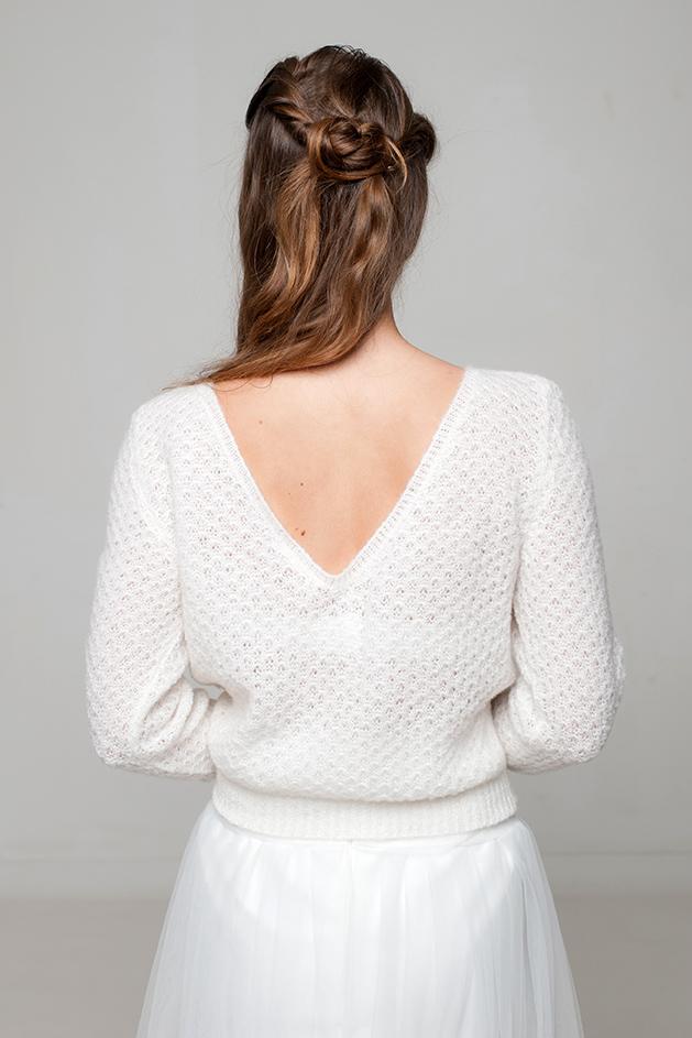 Strickanleitung: Brautpullover ELLY im Lacemuster für DIY Hochzeiten - Beemohr