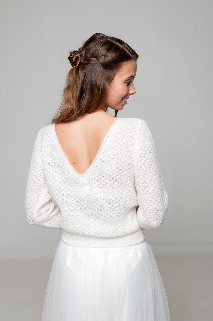 Strickanleitung: Brautpullover ELLY im Lacemuster für DIY Hochzeiten - Beemohr