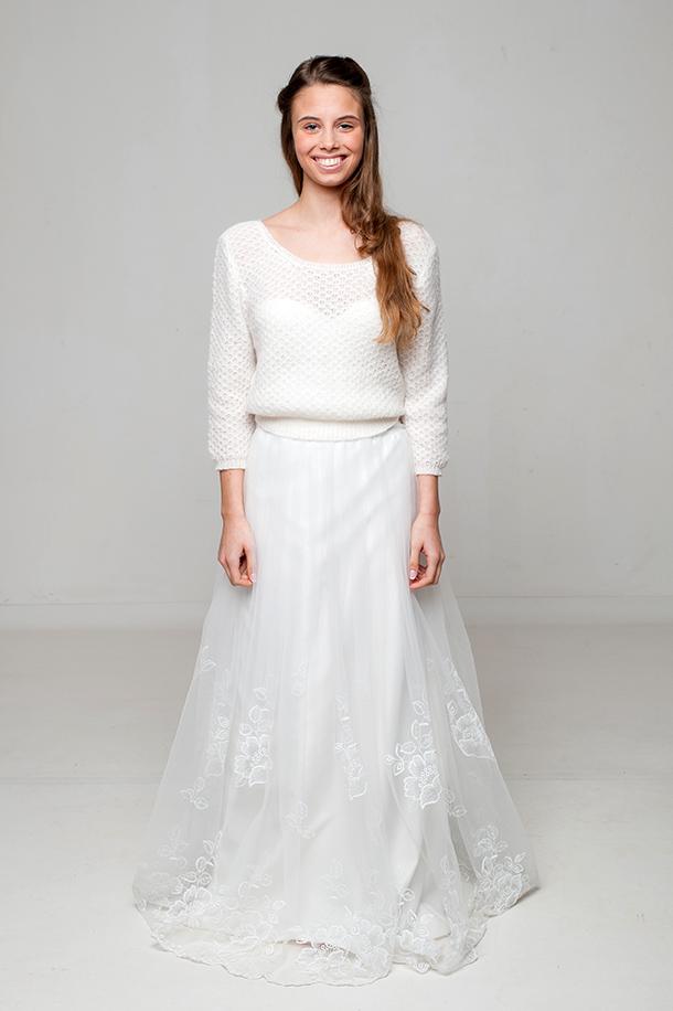 Strickanleitung: Brautpullover ELLY im Lacemuster für DIY Hochzeiten - Beemohr