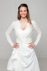 Bolero für Boho Hochzeiten gestrickt ♥ SOFIE ♥ Kuschelig weich und warm für dein Brautkleid - Beemohr