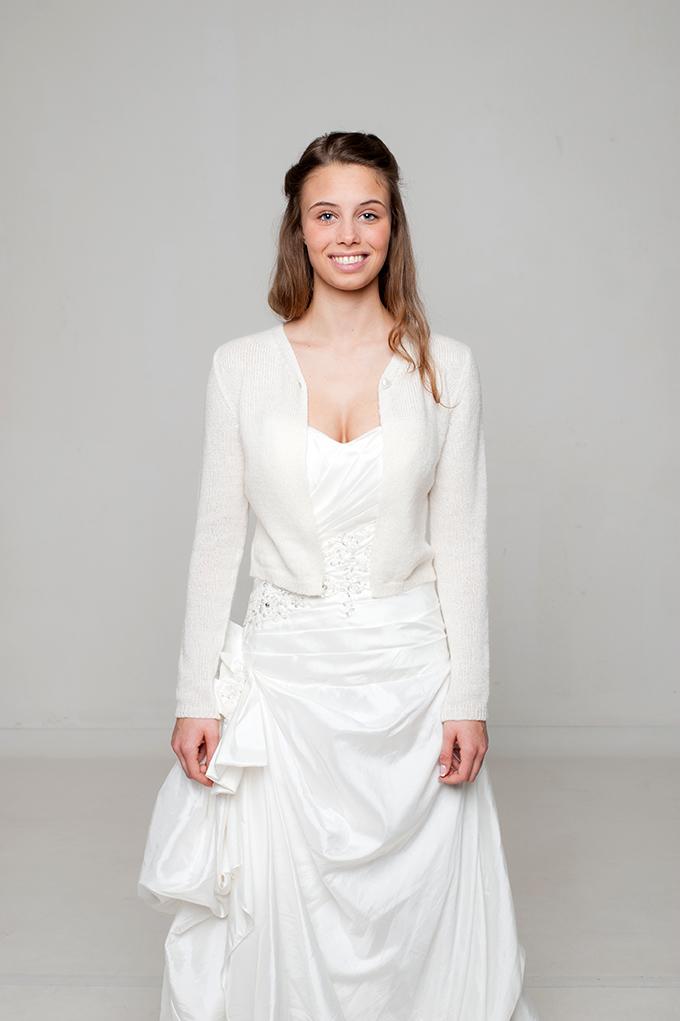 Bolero für Boho Hochzeiten gestrickt ♥ SOFIE ♥ Kuschelig weich und warm für dein Brautkleid - Beemohr