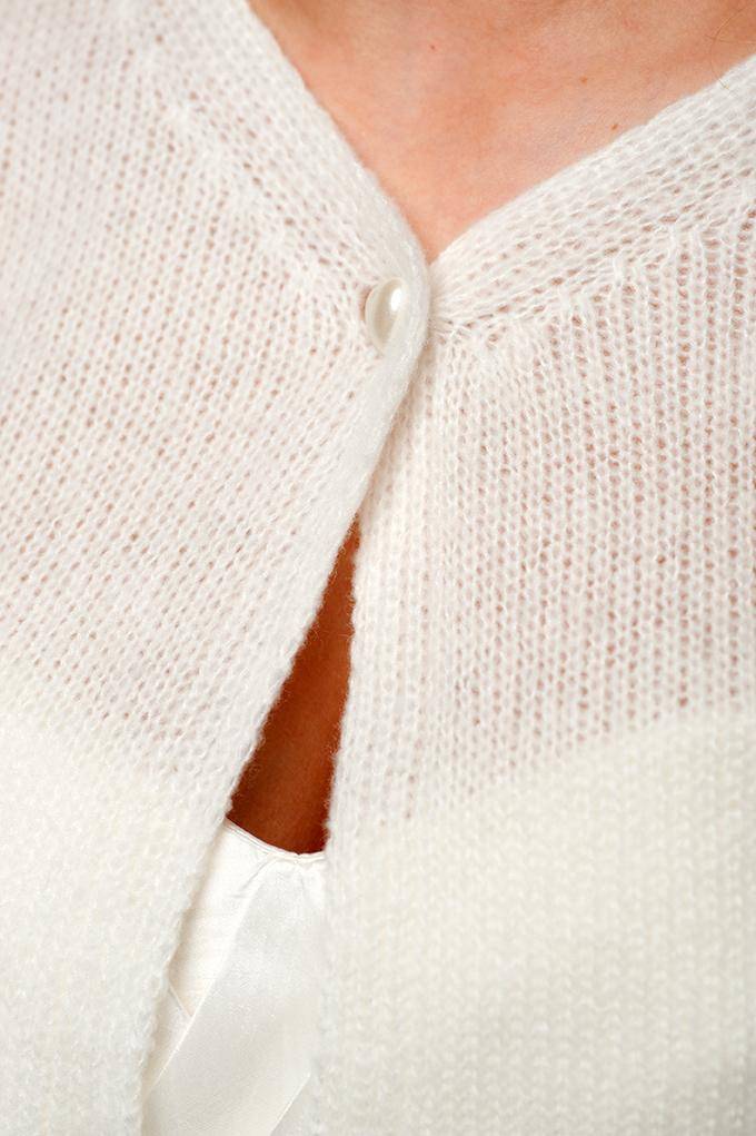 Bolero für Boho Hochzeiten gestrickt ♥ SOFIE ♥ Kuschelig weich und warm für dein Brautkleid - Beemohr