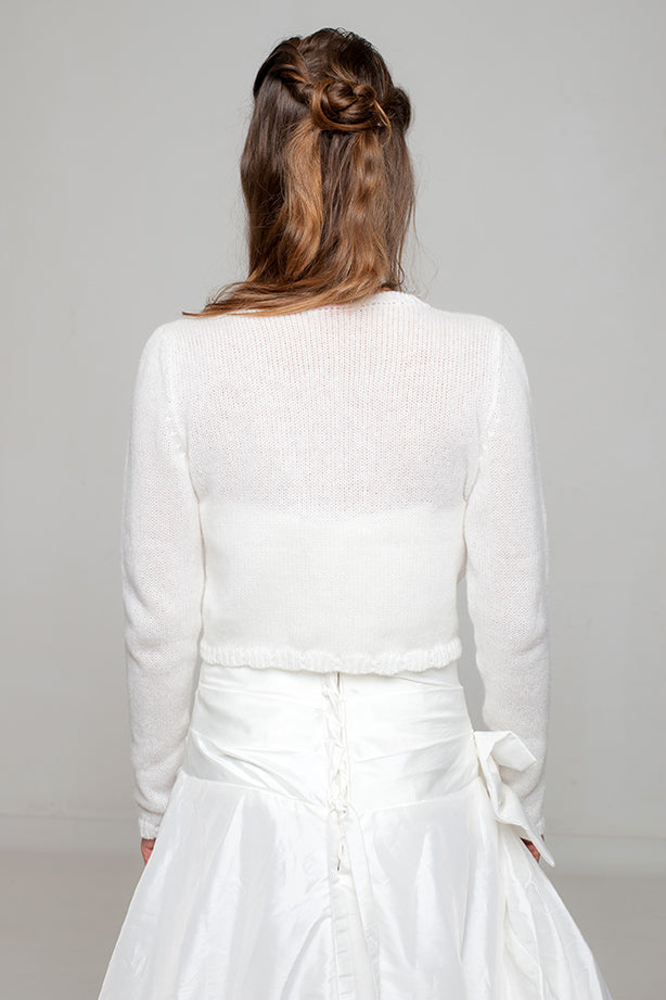 Strickanleitung für einen Braut Cardigan zum Binden MARIE - Beemohr