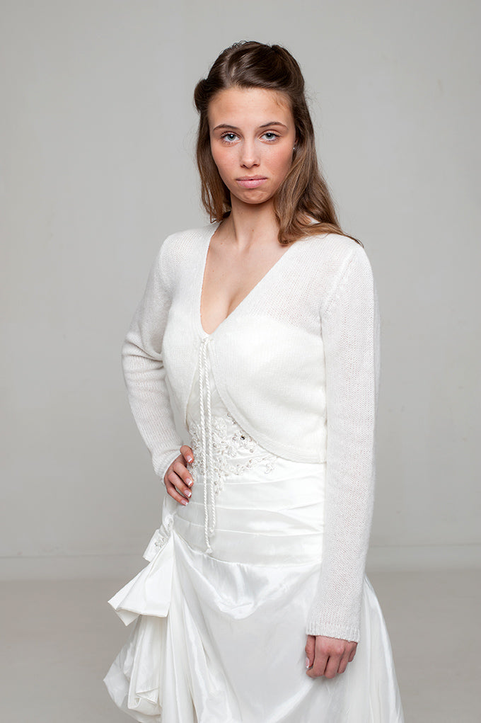 Strickanleitung für einen Braut Cardigan zum Binden MARIE - Beemohr