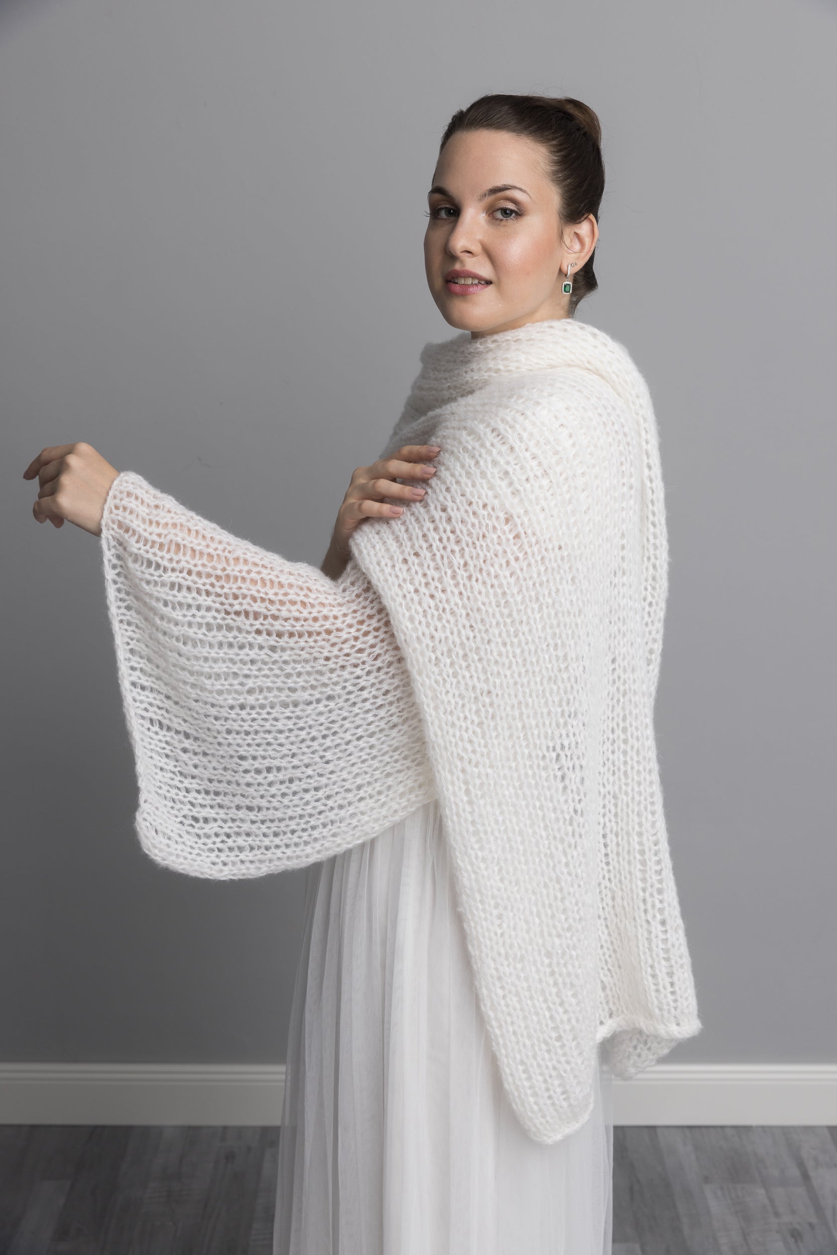 Strickset: Leichte Stola Bee aus Alpaca Silver von Katia stricken - Beemohr