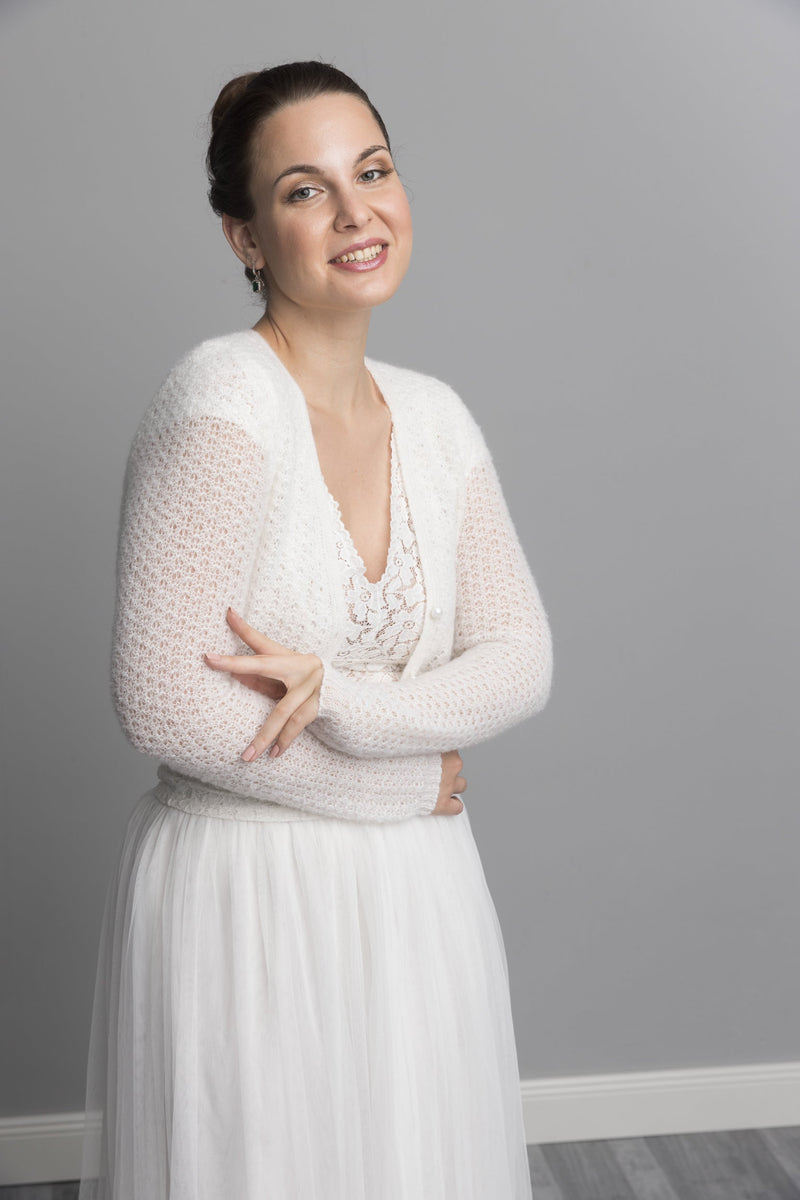 Knit jacket lace for brides - Beemohr