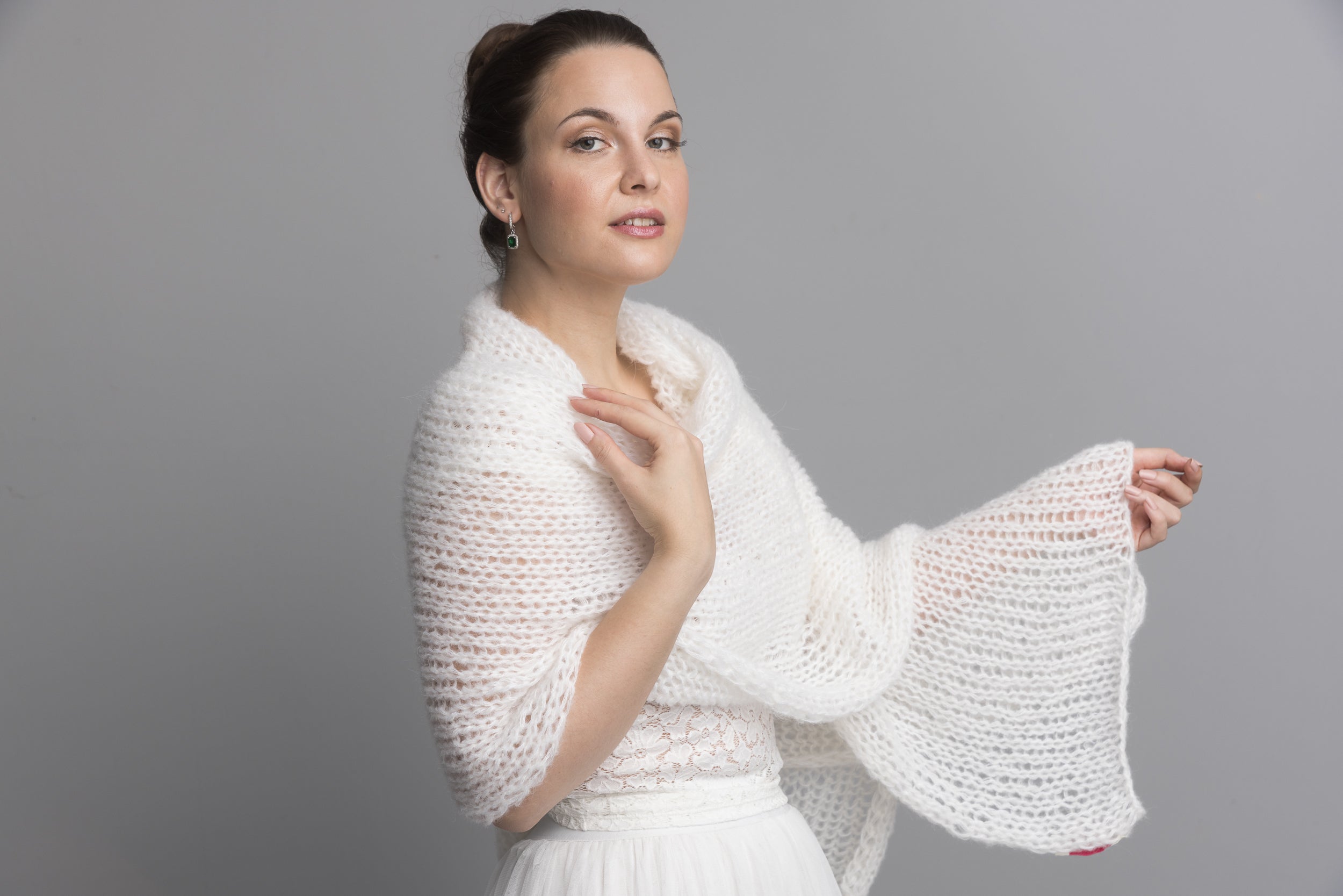 Strickset: Leichte Stola Bee aus Alpaca Silver von Katia stricken - Beemohr