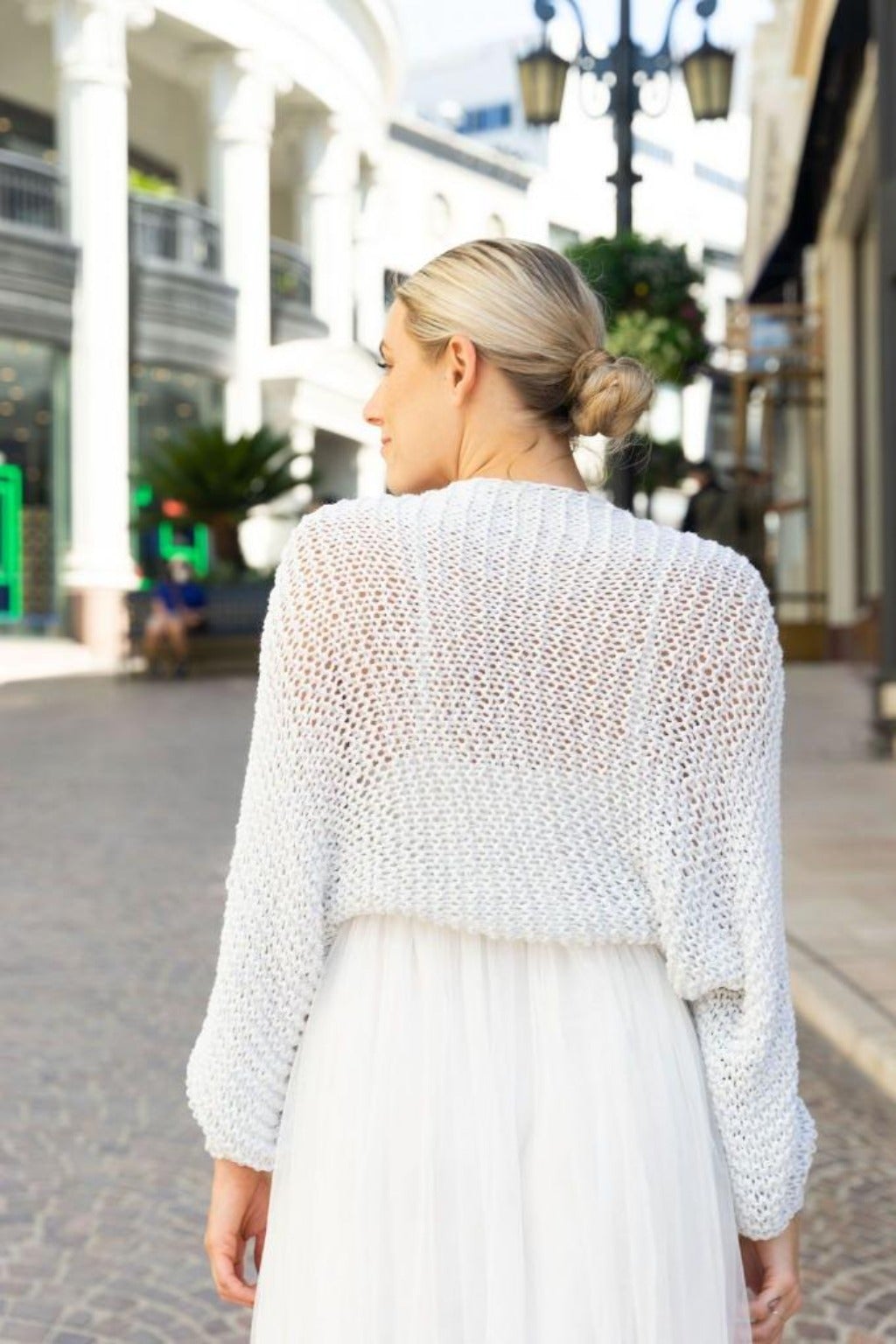 Strickanleitung für einen festlichen Bolero aus einem Glitzer Mix - Beemohr