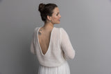 Brautpullover CHILLY im Lacemuster mit extra großem Rückenausschnitt - Beemohr