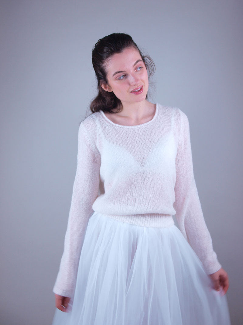 For You: Pullover für die Braut CHRISTY warm und weich gestrickt für Hochzeiten - Beemohr