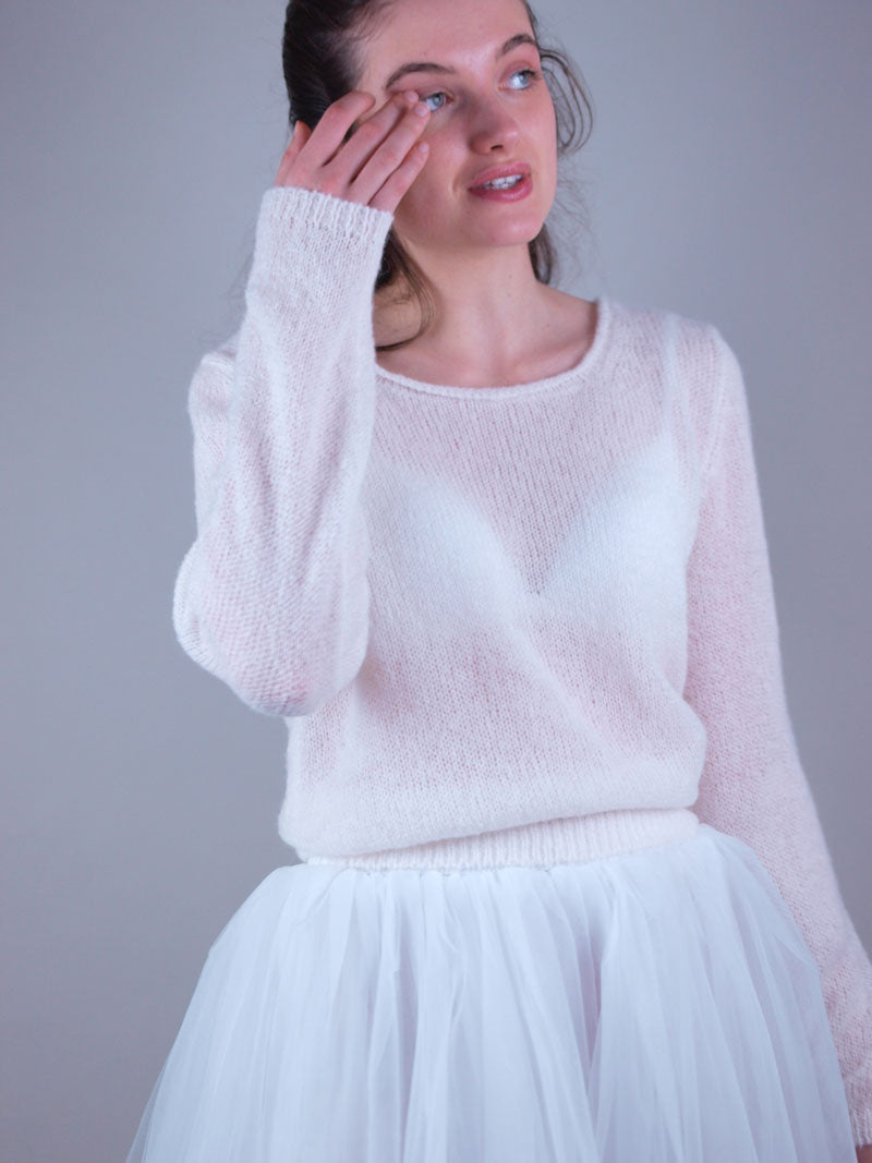 For You: Pullover für die Braut CHRISTY warm und weich gestrickt für Hochzeiten - Beemohr