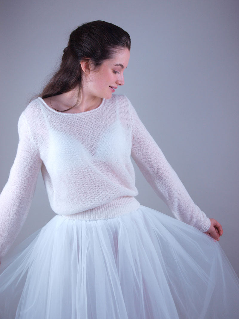 For You: Pullover für die Braut CHRISTY warm und weich gestrickt für Hochzeiten - Beemohr