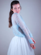Knit Kit: Leichter Brautpullover aus Kid Mohair gestrickt NELLY - Beemohr