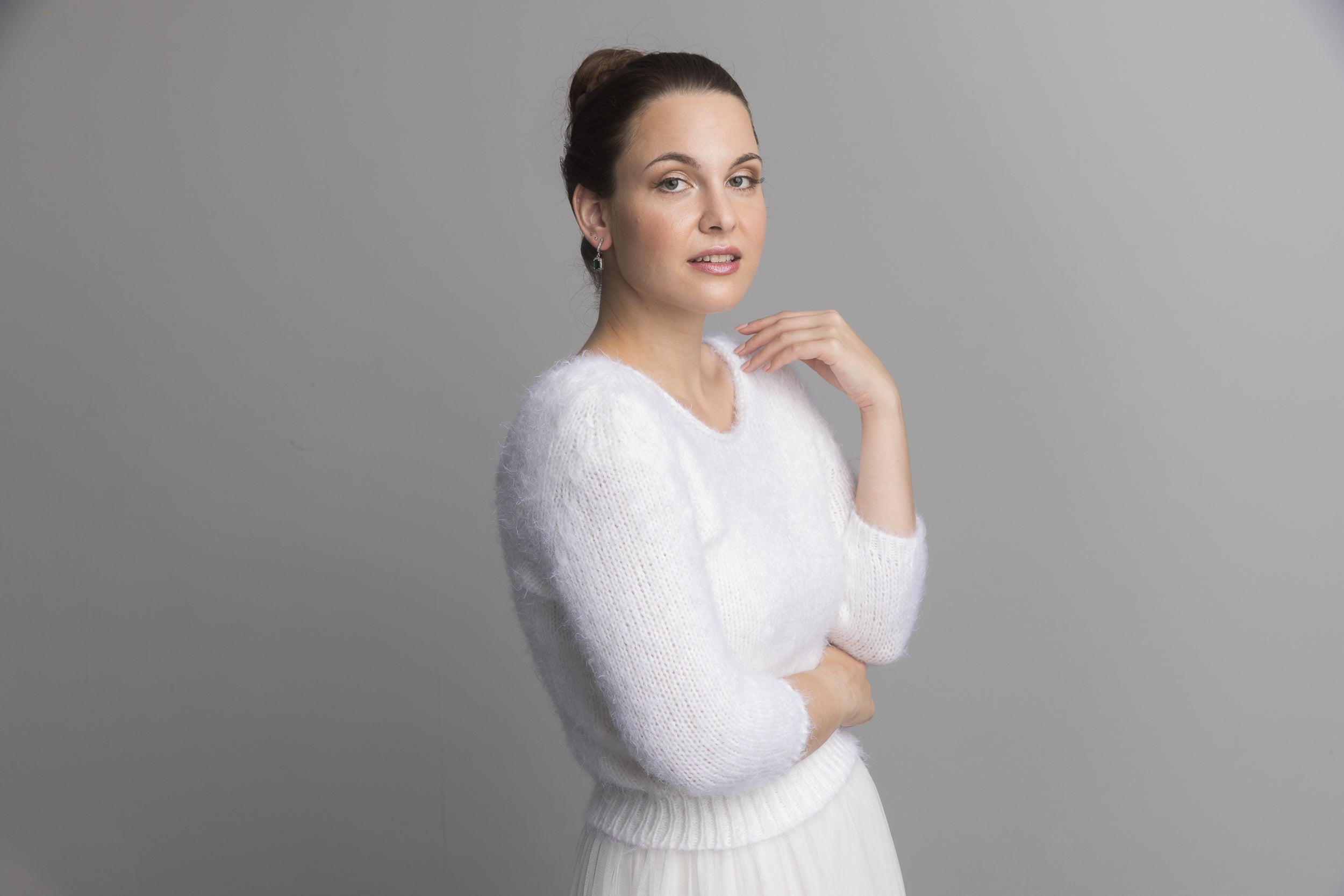 Für Hochzeiten: Kuschelpullover zum selber stricken mit 3/4 Arm - Beemohr