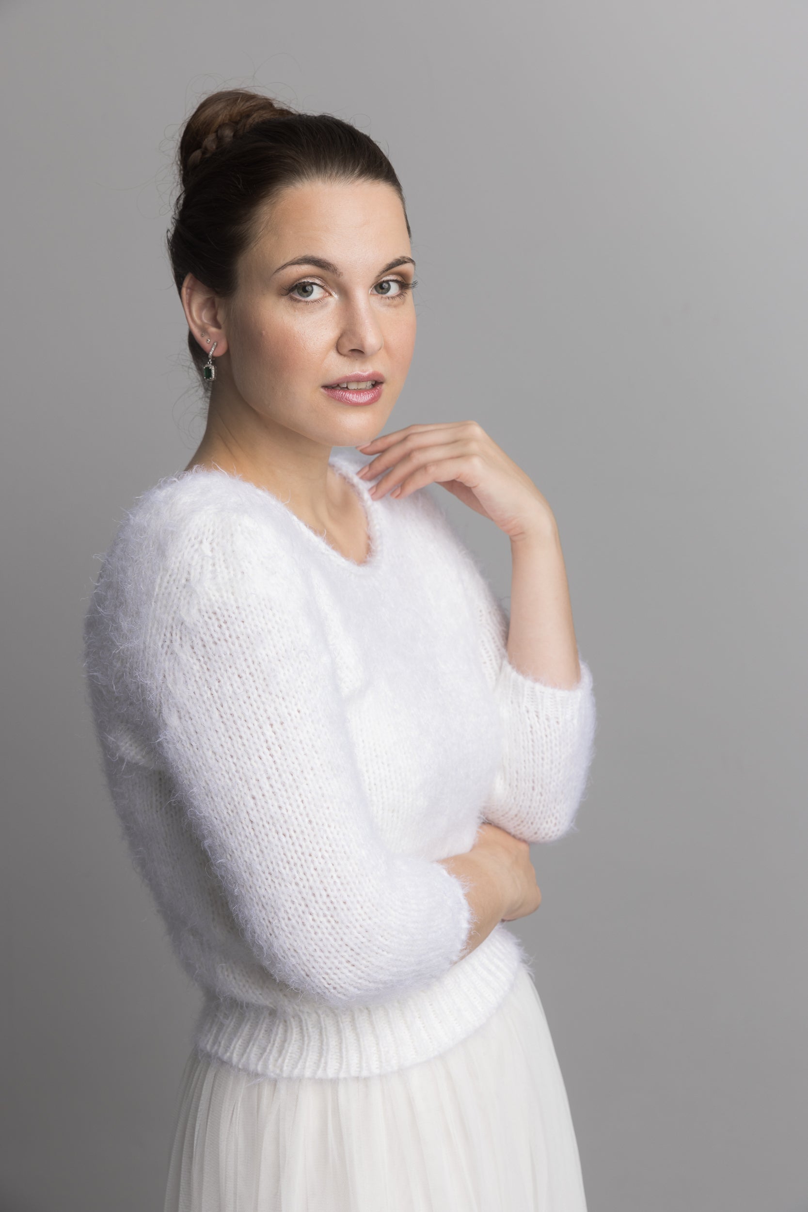 Für Hochzeiten: Kuschelpullover zum selber stricken mit 3/4 Arm - Beemohr