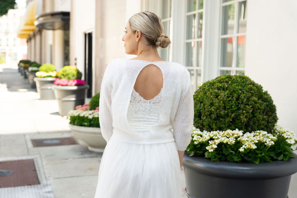 FOR YOU: Pullover für Hochzeiten AIMY mit großem Rücken-Ausschnitt - Beemohr