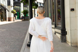 Brautpullover CHILLY im Lacemuster mit extra großem Rückenausschnitt - Beemohr