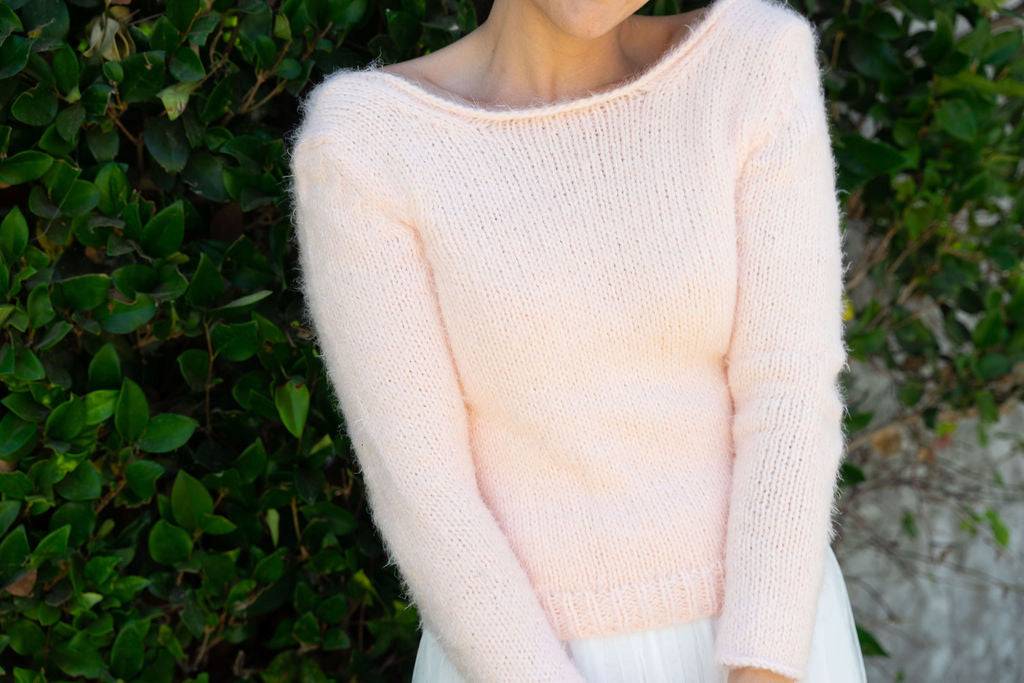 Kuschel - Pullover Vicky mit Langarm passend zum Brautrock aus Tüll und Seide - Beemohr