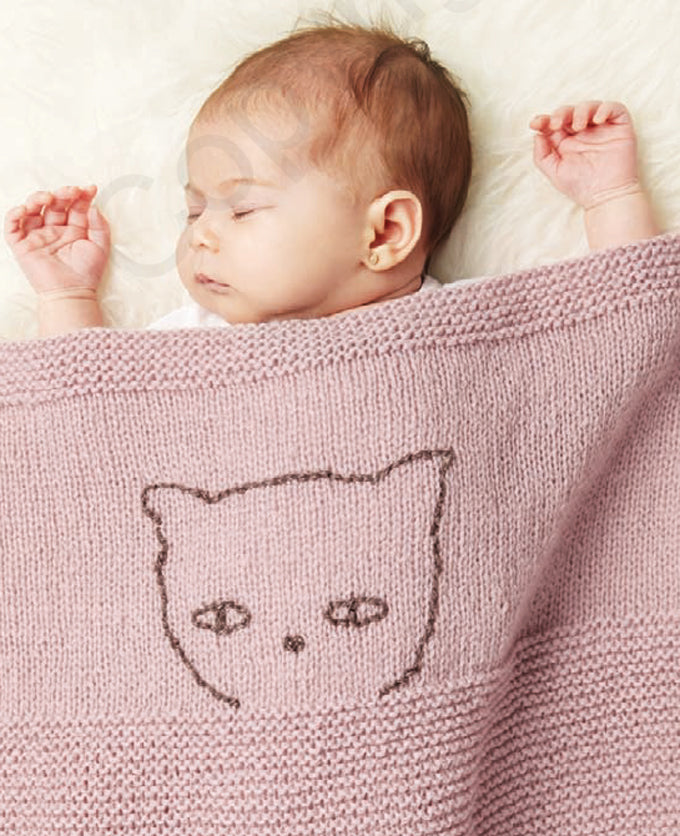 KNIT KIT: Babydecke aus CATENA Merino Fine von Katia zum selber stricken - Beemohr