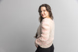Knit Kit: Oversize Strick - Pullover mit Mohair Wolle von KATIA gestrickt in zwei Farben - Beemohr