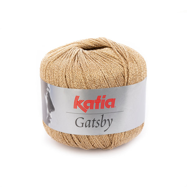 Glitzer Wolle in silber und gold von KATIA Gatsby für festliche Bolero Jacken - Beemohr