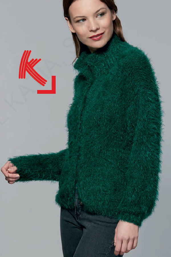 Jacket knitted with cozy soft wool from katia