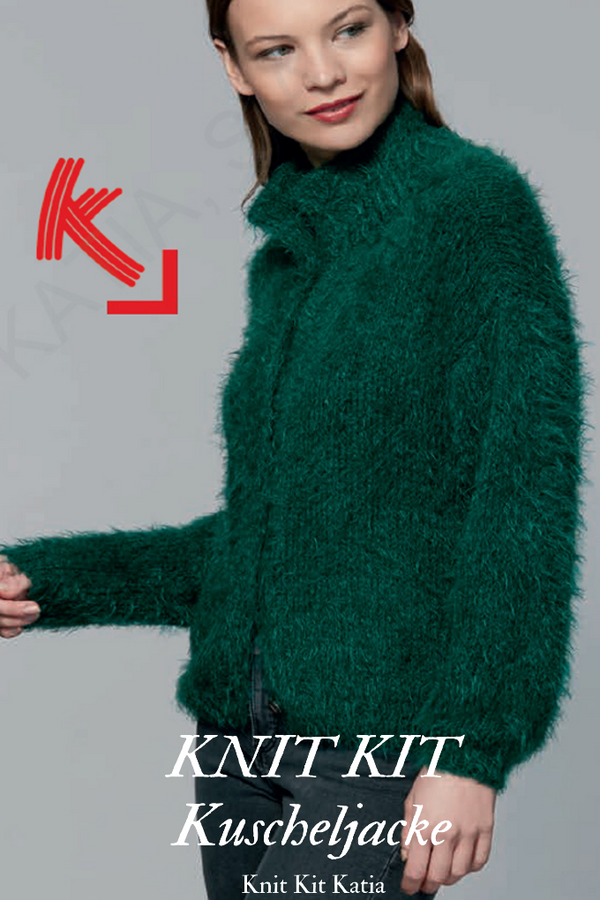 KNIT KIT: Kuscheljacke gestrickt aus Harmony Wolle von Katia - Beemohr