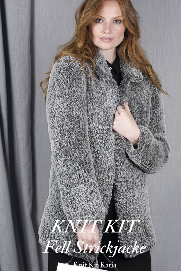 KNIT KIT: Flauschiger Mantel gestrickt aus Polar Wolle von Katia - Beemohr