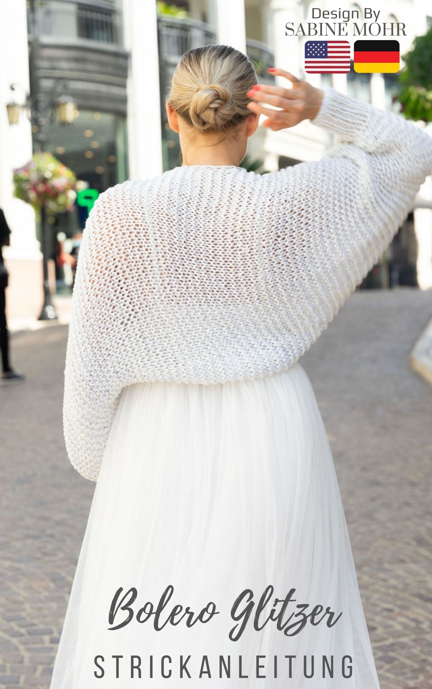 Strickanleitung für einen festlichen Bolero aus einem Glitzer Mix - Beemohr