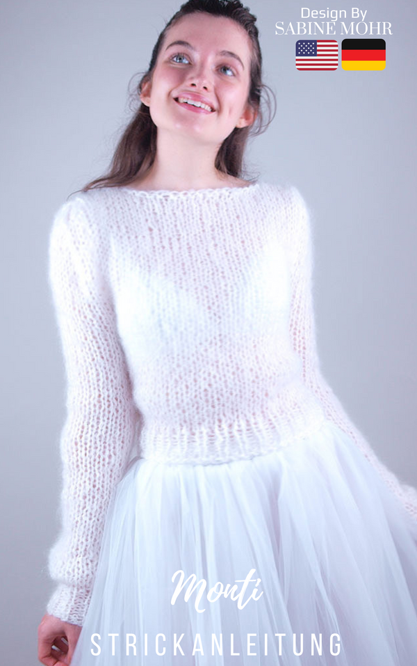 Knitting pattern for a short mohair sweater from Beemohr