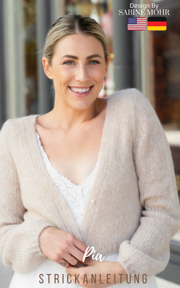 Knitting pattern for a soft bridal cardigan from beemohr