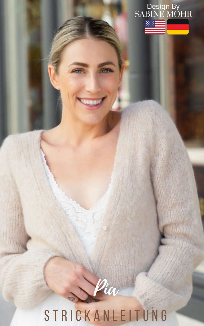 Knitting pattern for a soft bridal cardigan from beemohr