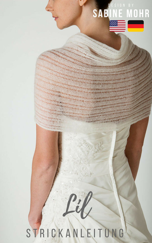 Knitting instruction for light lace stole for your wedding