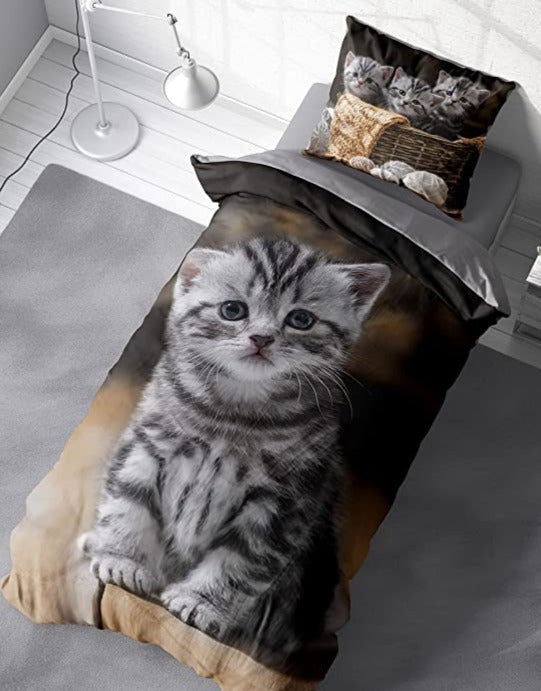 Süße Katzenbettwäsche Kissen und Bezug
