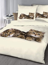 Bettwäsche bedruckt mit Kätzchen