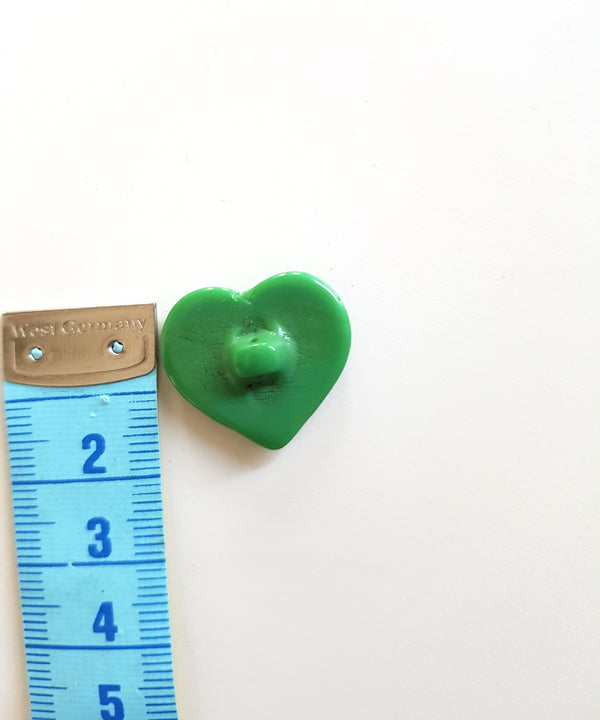Herzen in grün Knöpfe für Jacken - Beemohr