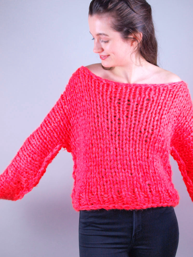 STRICKBOX: Leuchtend pinker oder neon grüner Pullover: Hingucker NEONI - Beemohr