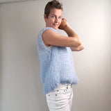 Knit Kit: Strick - Weste aus weicher Mohair Wolle gestrickt für den Sommer - Beemohr