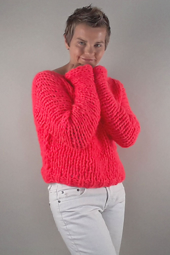 STRICKBOX: Leuchtend pinker oder neon grüner Pullover: Hingucker NEONI - Beemohr