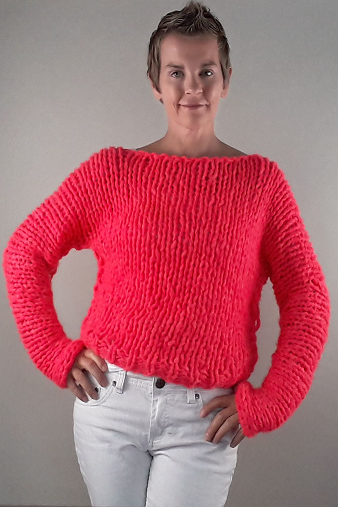 STRICKBOX: Leuchtend pinker oder neon grüner Pullover: Hingucker NEONI - Beemohr