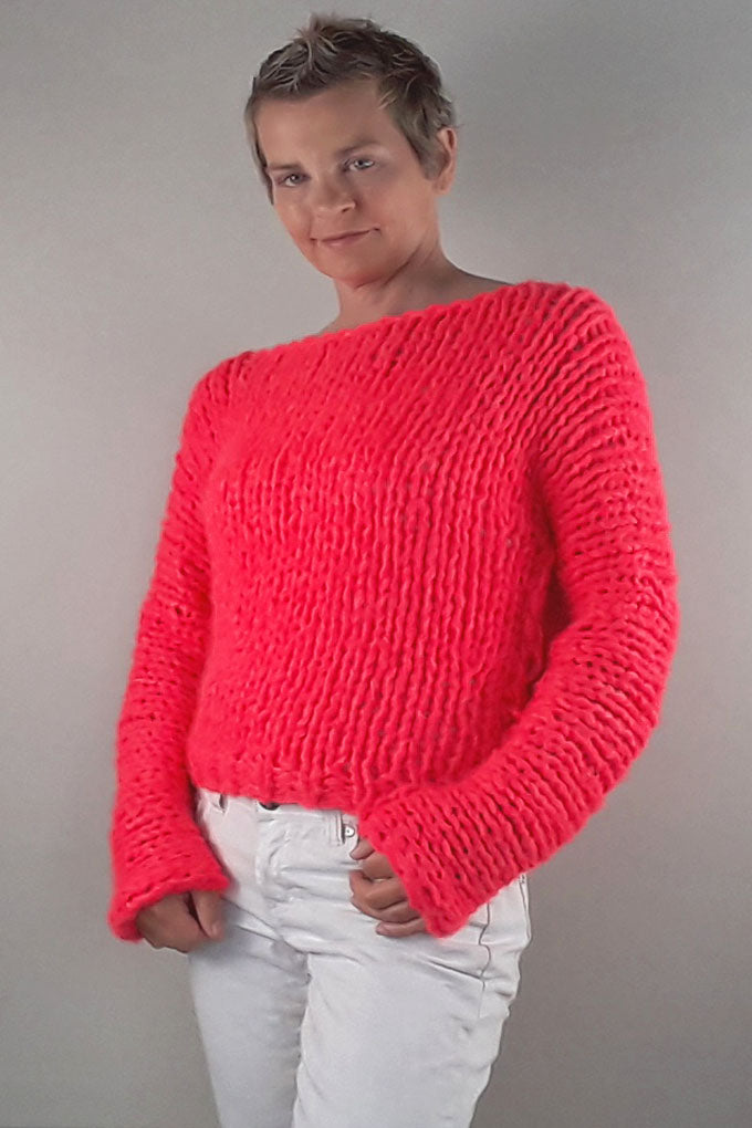 STRICKBOX: Leuchtend pinker oder neon grüner Pullover: Hingucker NEONI - Beemohr