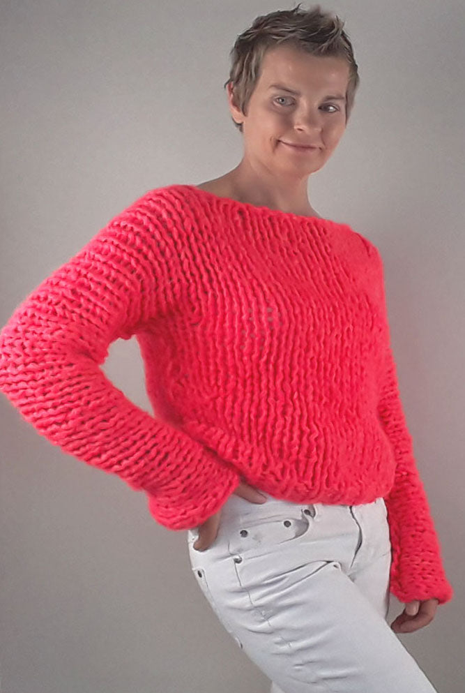 STRICKBOX: Leuchtend pinker oder neon grüner Pullover: Hingucker NEONI - Beemohr