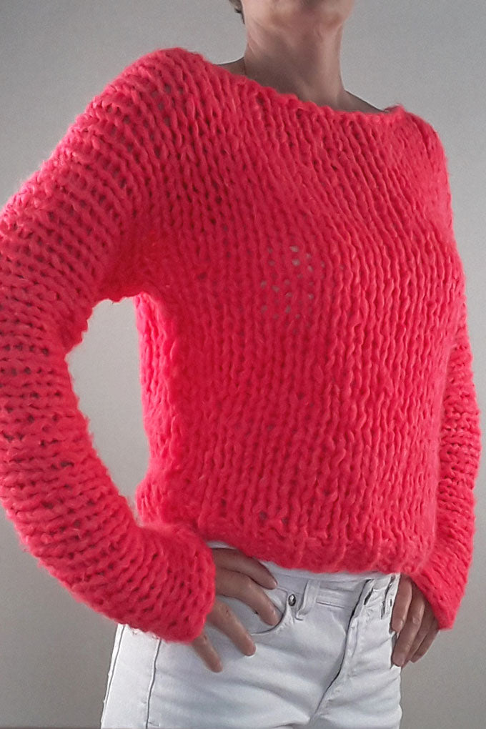 STRICKBOX: Leuchtend pinker oder neon grüner Pullover: Hingucker NEONI - Beemohr