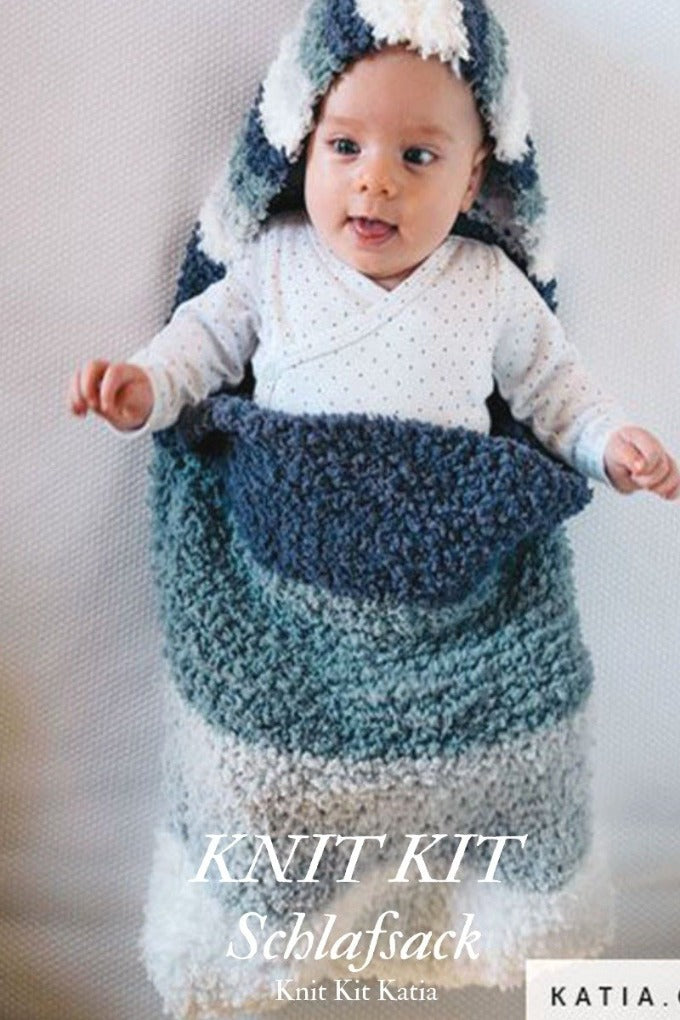 Kuschel Schlafsack zum Selber - Stricken für Baby's mit Bombon Wolle von Katia - Beemohr