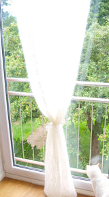 Vorhang Schal aus Ingenua Wolle stricken