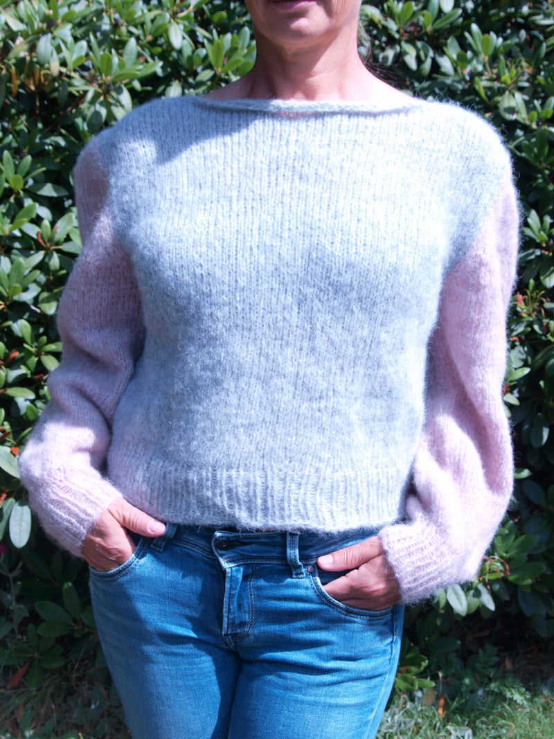 Alpaca Silver Pullover in zwei Farben gestrickt
