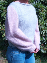 Alpaca Silver Pullover in zwei Farben gestrickt rosa grau