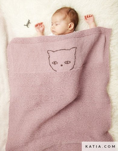 Strickanleitung: Babydecke aus CATENA Merino Fine von Katia zum selber stricken - Beemohr