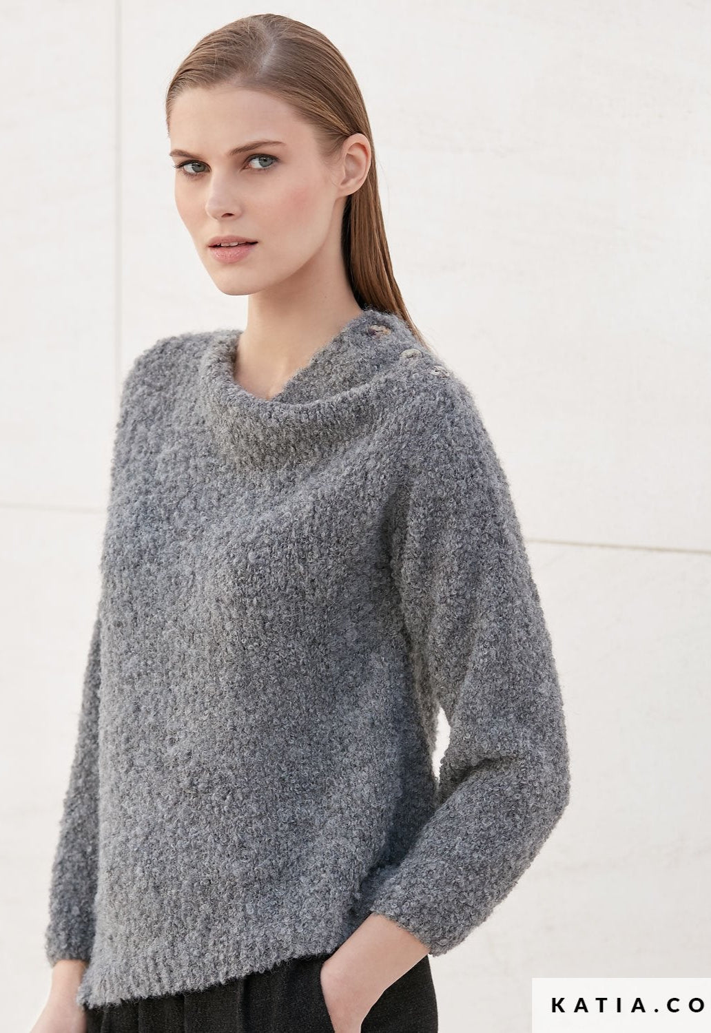 Strickset: Klassischer Pulli mit Pisco Alpaka Wolle von Katia - Beemohr