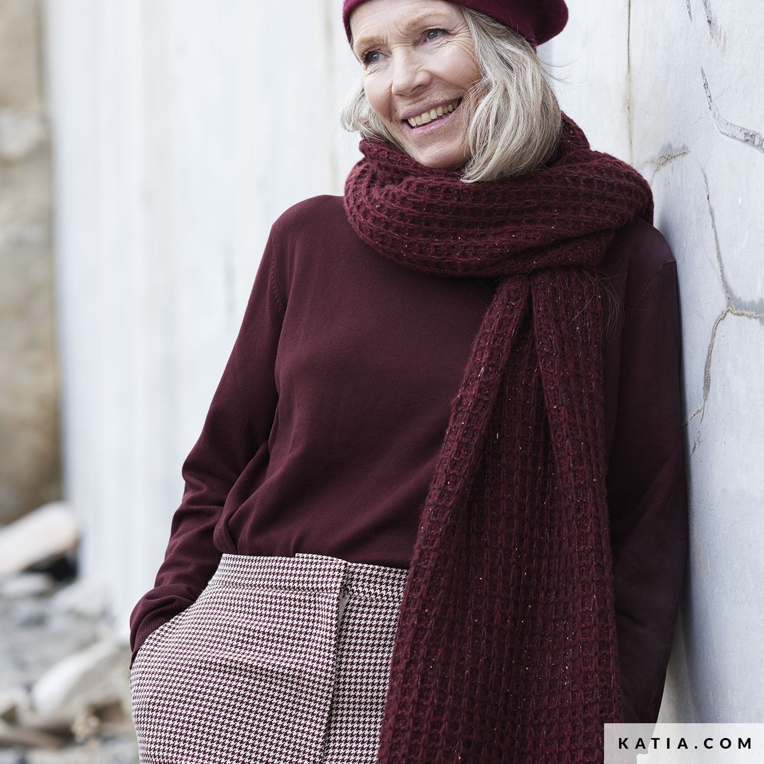 Strickset mit Sky Concept Wolle von Katia für einen Schal - Beemohr